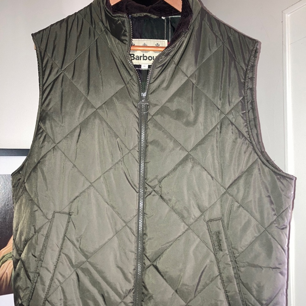 BARBOUR QUILTED GILET VEST (OLIVE) - SIZE XL